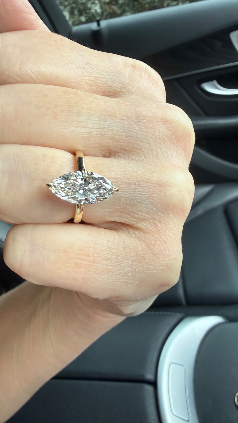 3.00ct E VS1 Marquise Diamond Ring Ready to Ship Ring lab grown diamond engagement ring