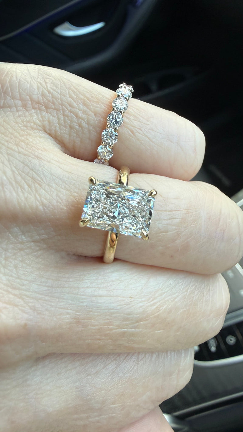 3.01ct E VS1 Radiant Diamond Ring Ready to Ship Ring lab grown diamond engagement ring