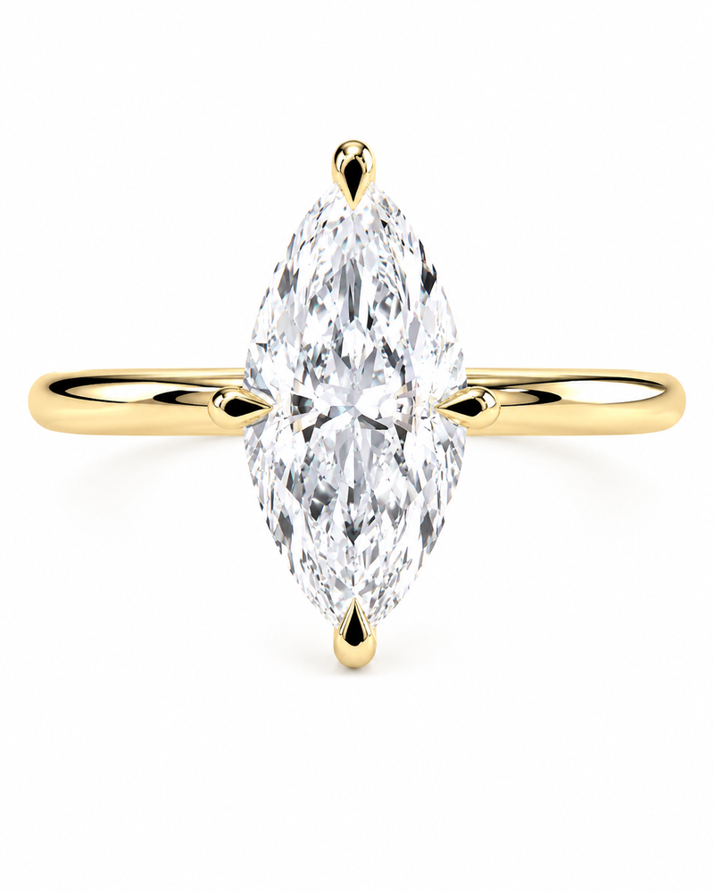 The Isla marquise lab grown diamond engagement ring