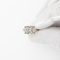 Custom 4.01ct D VVS2 oval diamond ring close-up