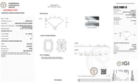 IGI certificate LG801664127 for 3.01 carat E VS1 lab grown radiant diamond