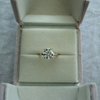 3.05ct E VS1 round brilliant lab grown diamond ring in 14K yellow gold - photo 5