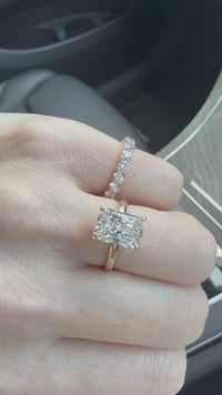 3.01ct E VS1 Radiant Diamond Ring