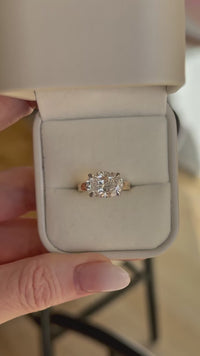 Custom 4.01ct D VVS2 oval diamond ring video with music