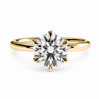 The Luna round cut six-prong engagement ring view 1