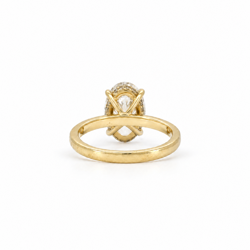 The Noa Ready to Ship Ring lab grown diamond engagement ring side view